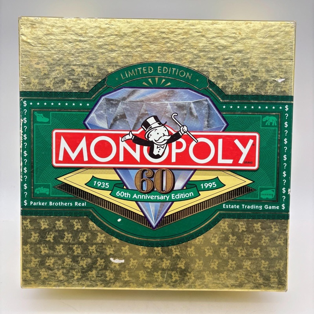 Monopoly 60th Anniversary Edition COMPLETE Parker Brothers 1994 Classic